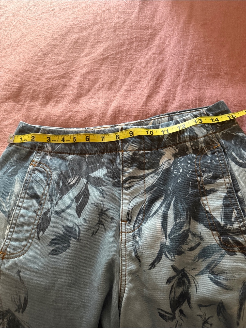 Pilcro Blue Floral Wide-Leg Cropped Jeans - Picture 11 of 11